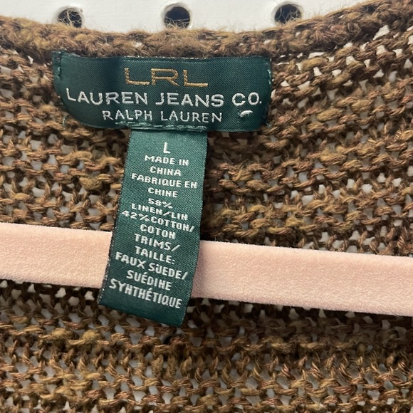 Polo Ralph Lauren Bohemian Brown Sweater Womens’s sz L - Picture 3 of 7